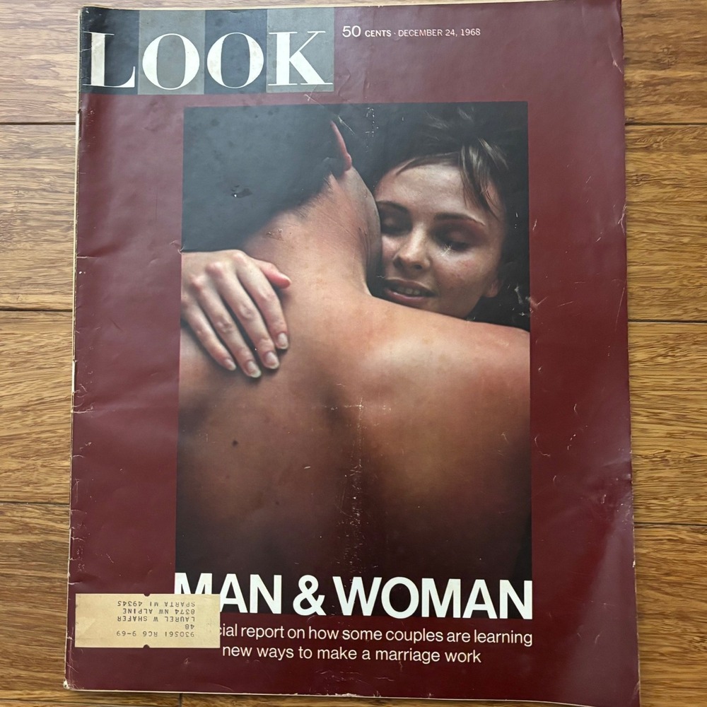 Vintage LOOK Magazine | December 24 1968 | Man & Woman Marriage Issue Retro Ads